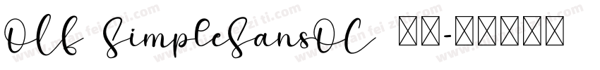 OLF SimpleSansOC 字体字体转换